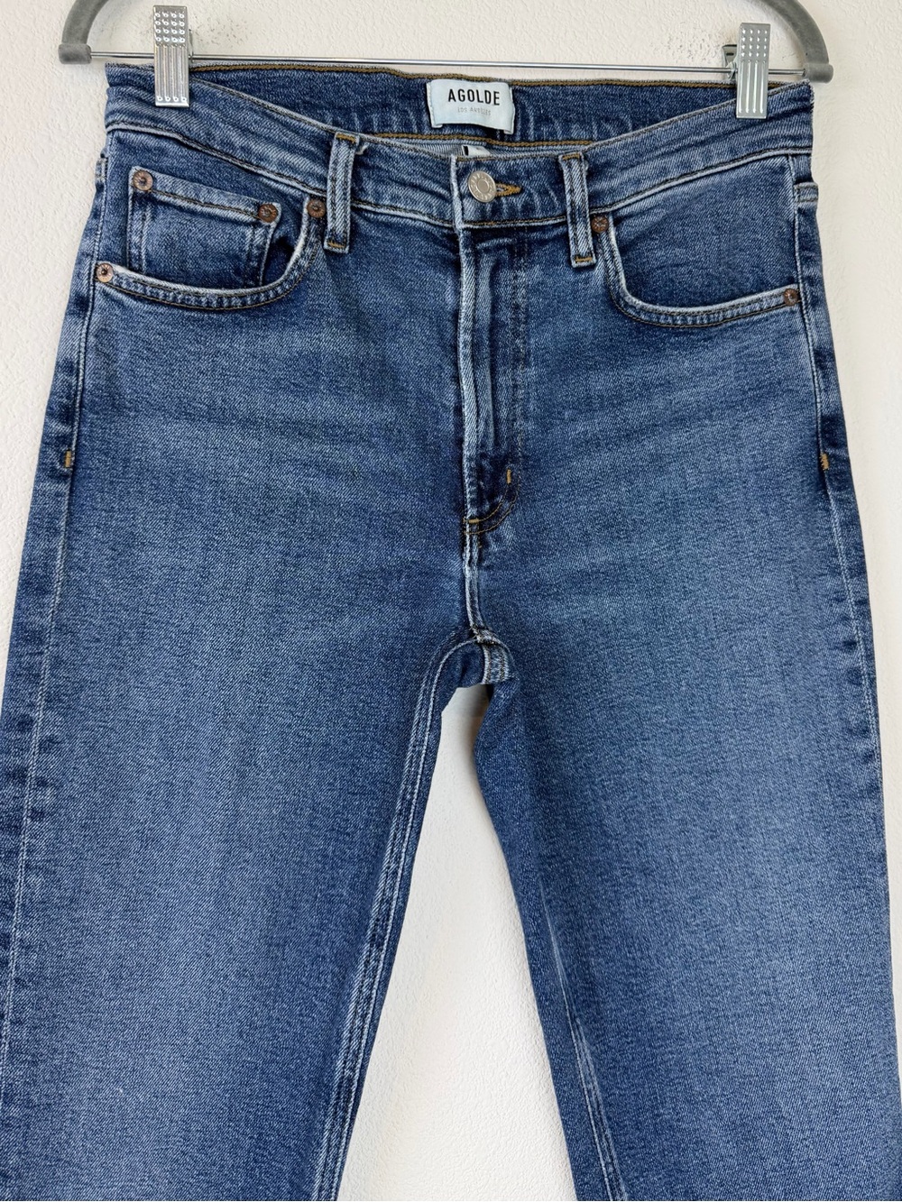AGOLDE Kye Mid Rise Straight Crop Jeans in Control Size 27 - Picture 7 of 15